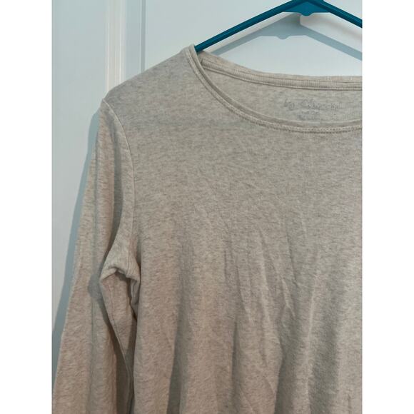 Chico’s Cream/Gray Long Sleeve Tee – Size 1 (US Medium/8-10) - Picture 2 of 4